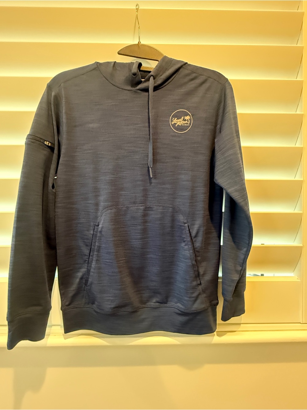 Local Motion Youth (10) UPF 50 Navy Hooded Pullover LS Drift